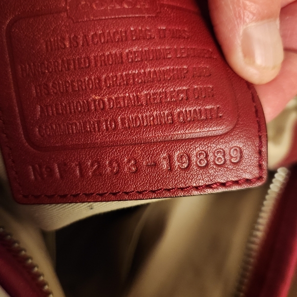 COACH Legacy Duffle Red Leather Shoulder Crossbody Tassel Purse Bag 19889 - Picture 10 of 10